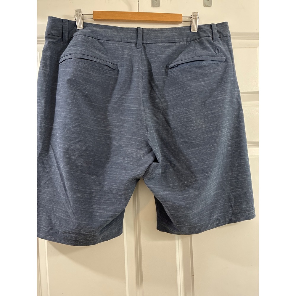Hang Ten Mens Hybrid Walk Shorts Blue Space Dye Size 38 Quick Dry Board Shorts - Picture 4 of 5
